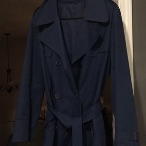 Blue trench coat